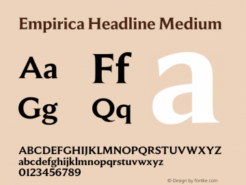 Пример шрифта Empirica Head #1
