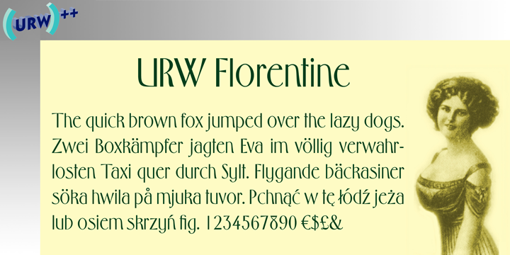 Пример шрифта Florentine #1