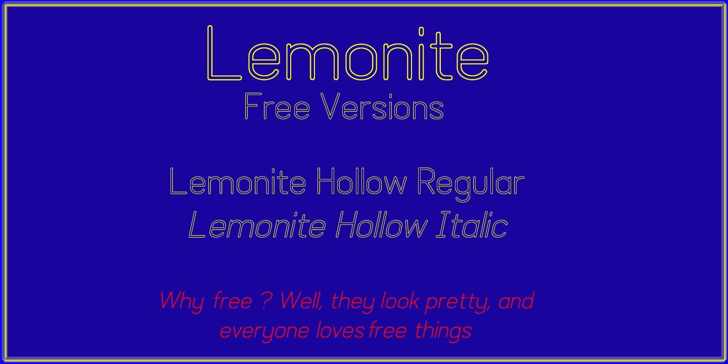 Пример шрифта Lemonite #3