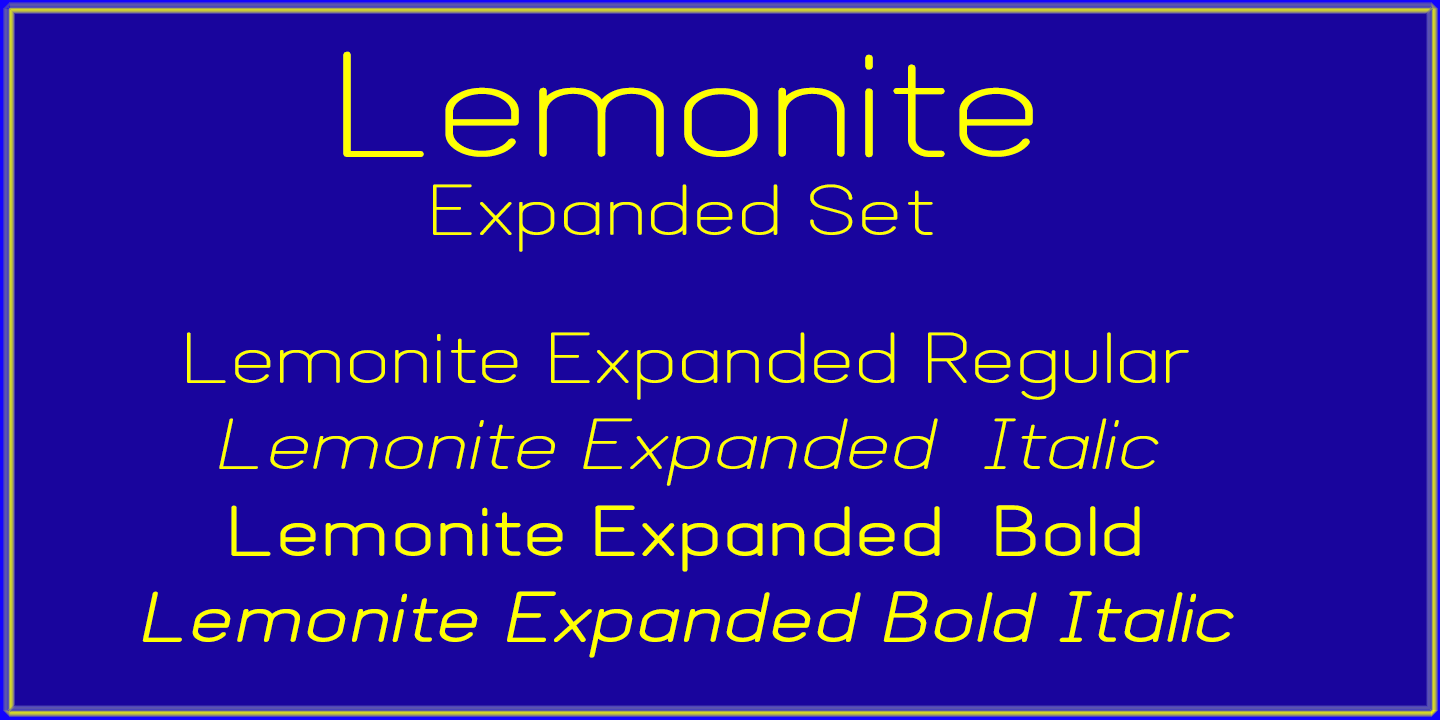 Пример шрифта Lemonite #4