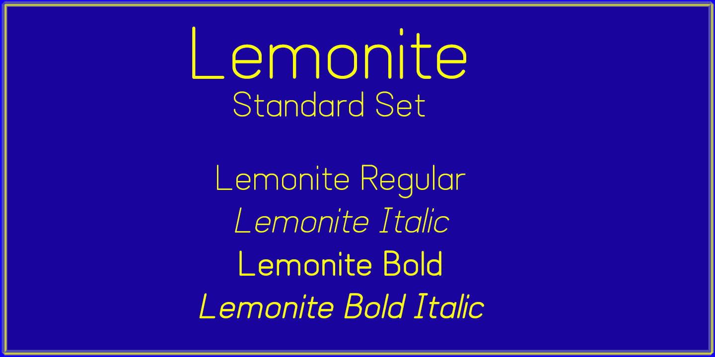 Пример шрифта Lemonite #1