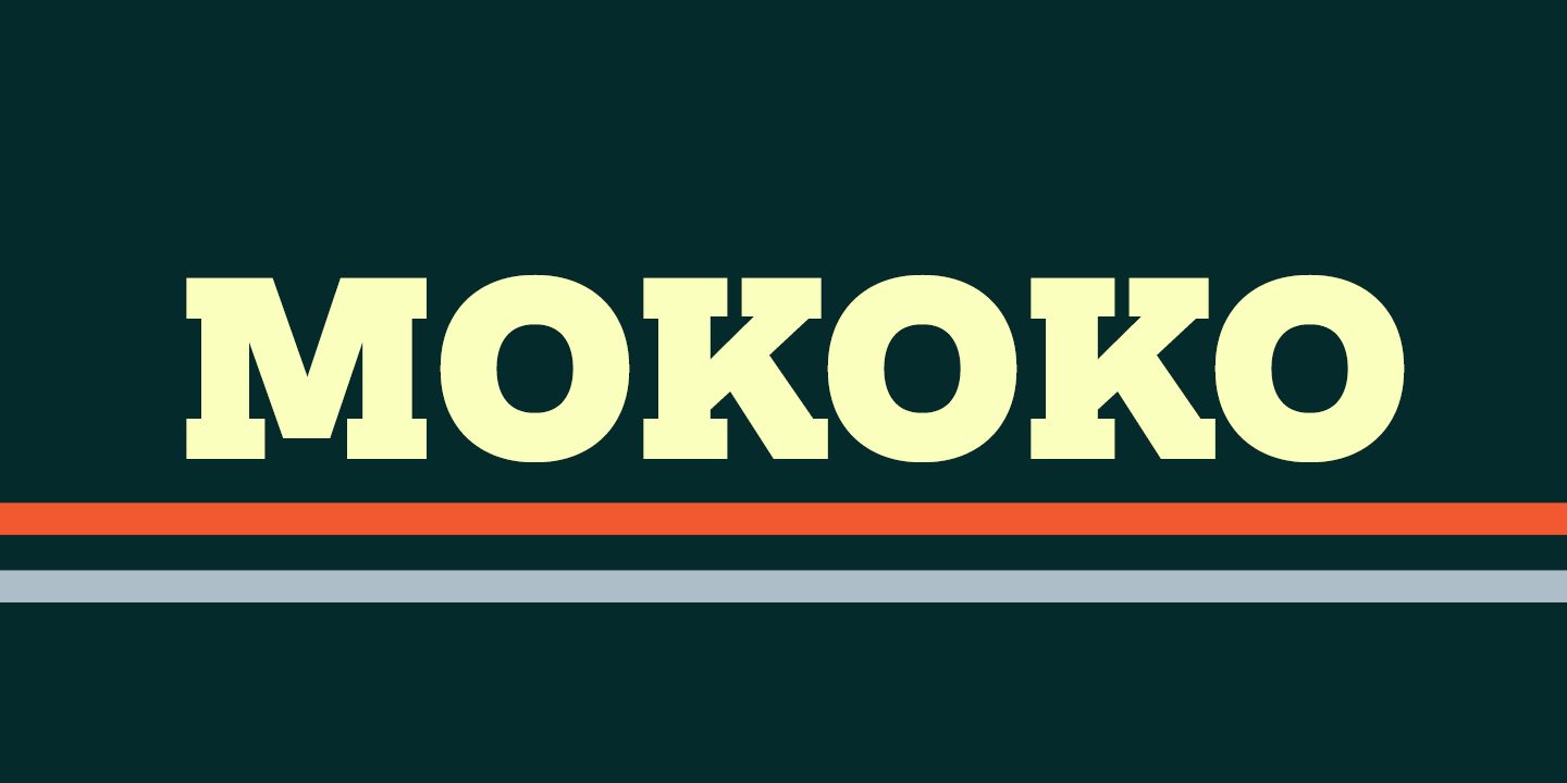 Пример шрифта Mokoko #1