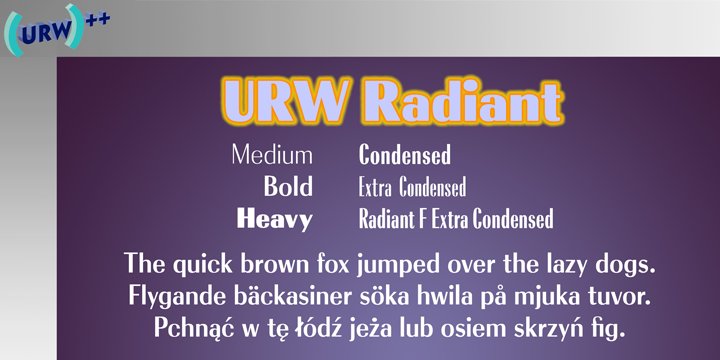 Пример шрифта RadiantRR #1
