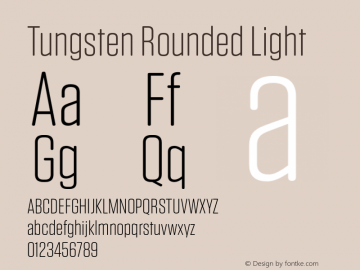 Пример шрифта Tungsten Rounded #2