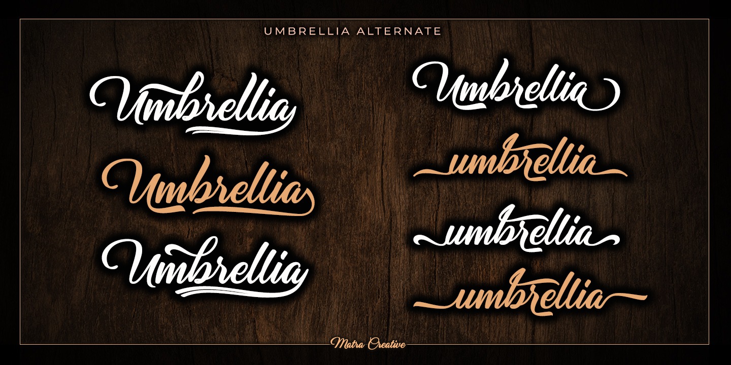 Пример шрифта Umbrellia #4