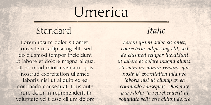 Пример шрифта Umerica #2