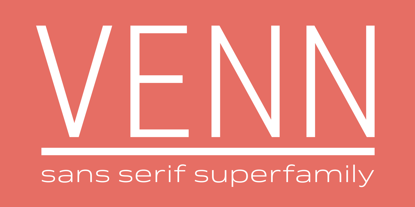 Пример шрифта Venn #1