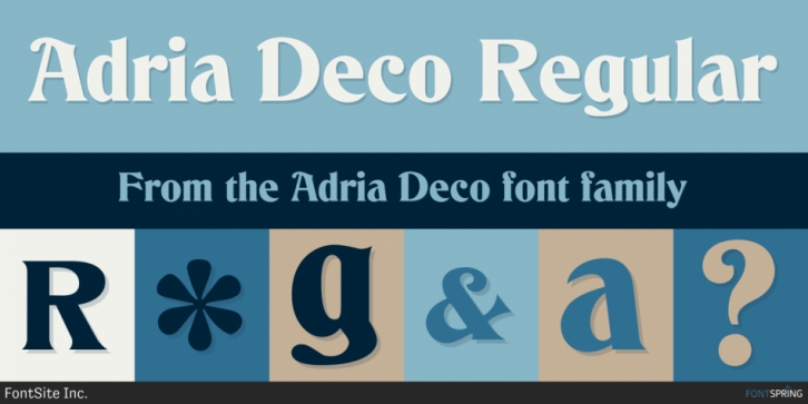 Пример шрифта Adria Deco #1