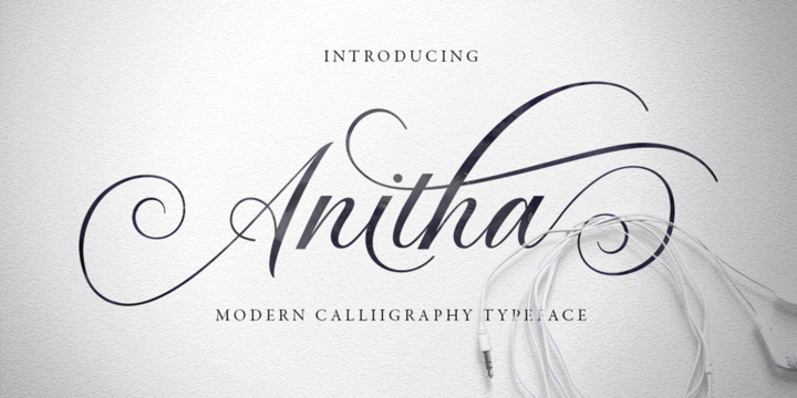 Пример шрифта Anitha #1