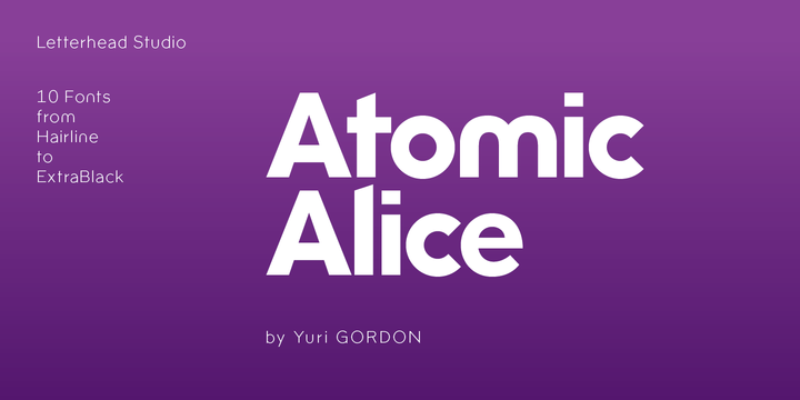 Пример шрифта Atomic Alice #1