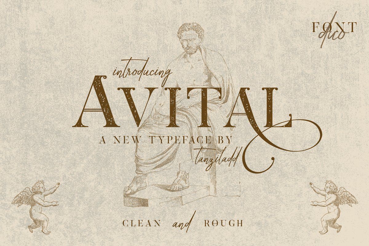 Пример шрифта Avital #1