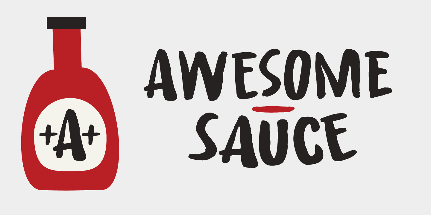 Пример шрифта Awesome Sauce #1