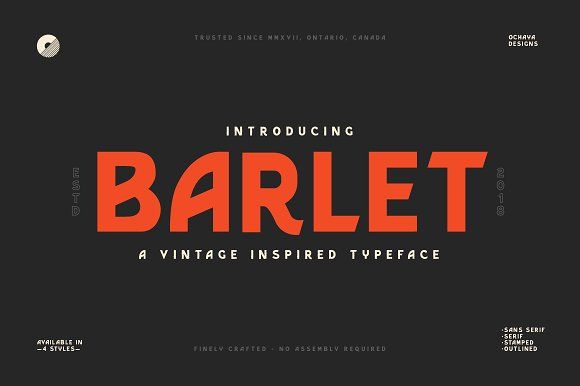 Пример шрифта Barlet #1
