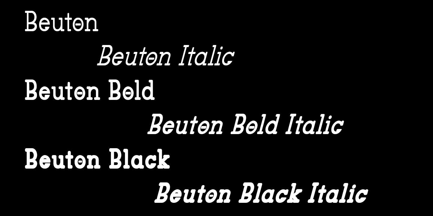 Пример шрифта Beuton #3