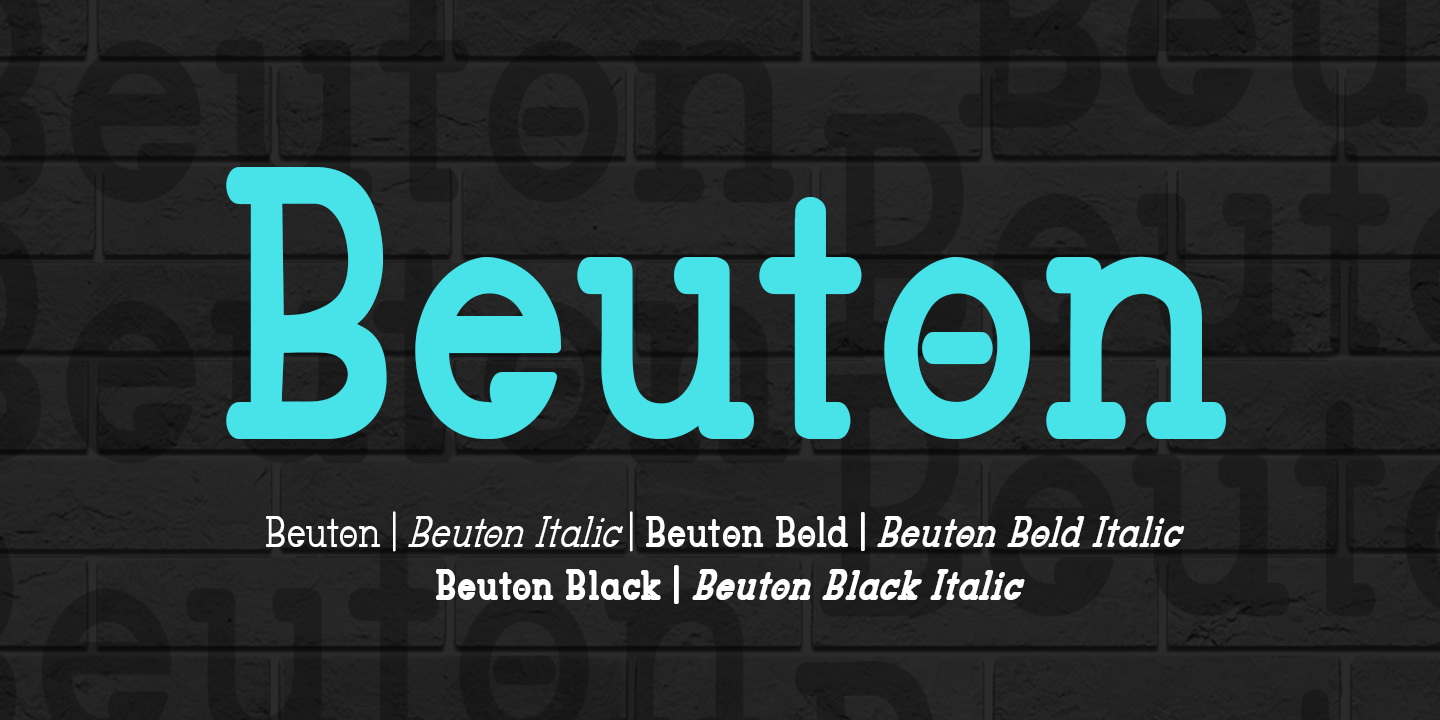 Пример шрифта Beuton #1