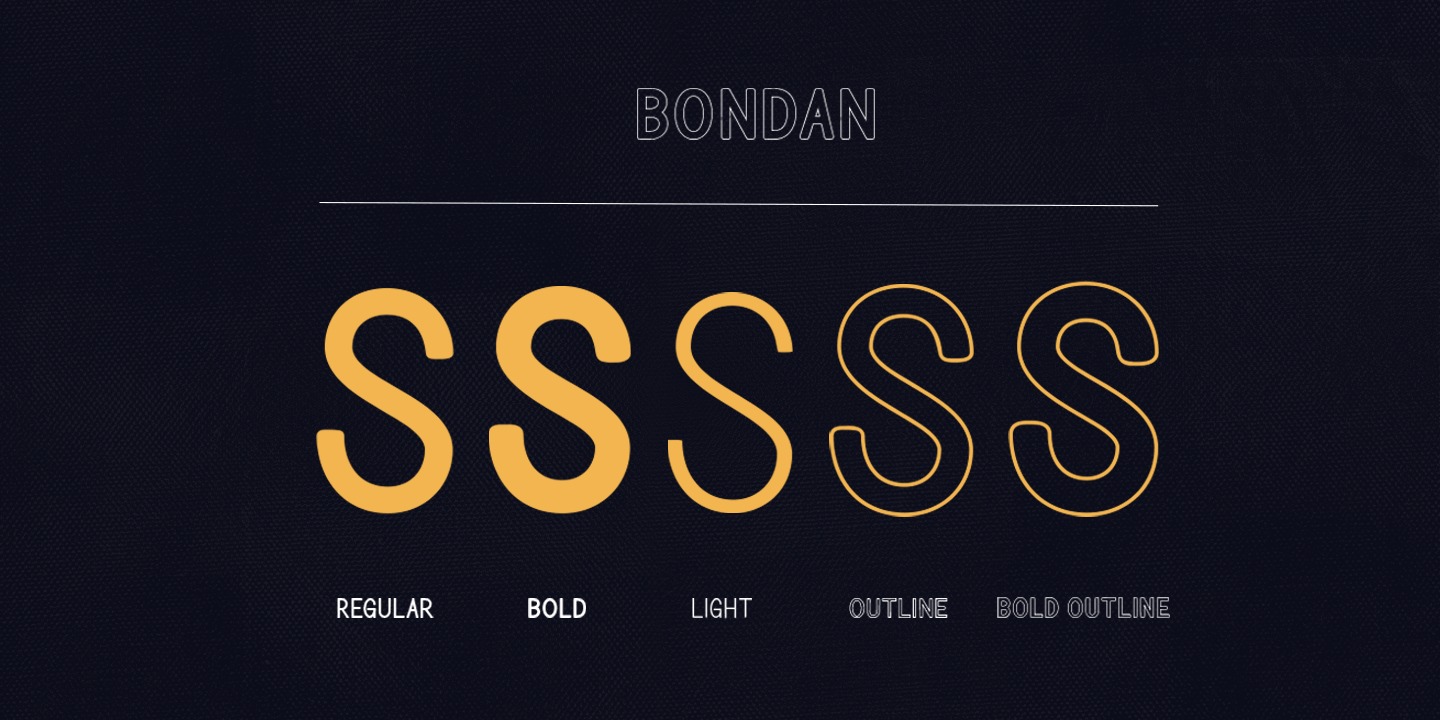 Пример шрифта Bondan #2