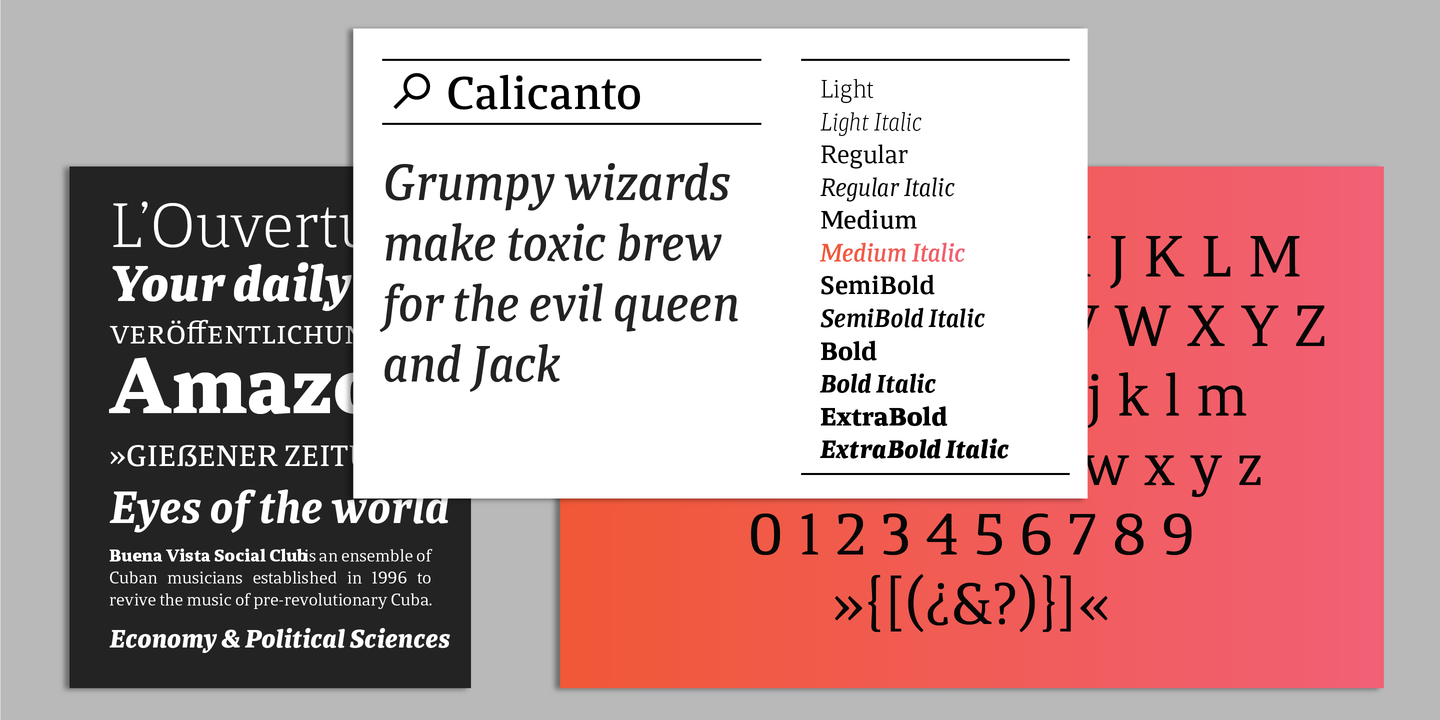 Пример шрифта Calicanto #2