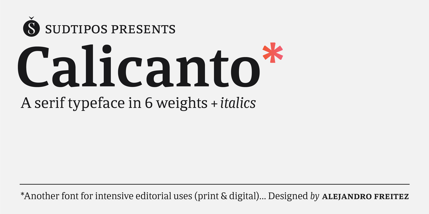 Пример шрифта Calicanto #1