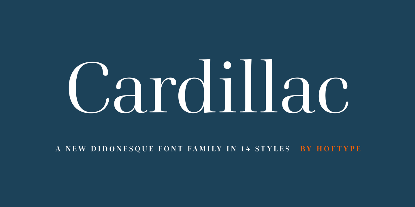 Пример шрифта Cardillac #1