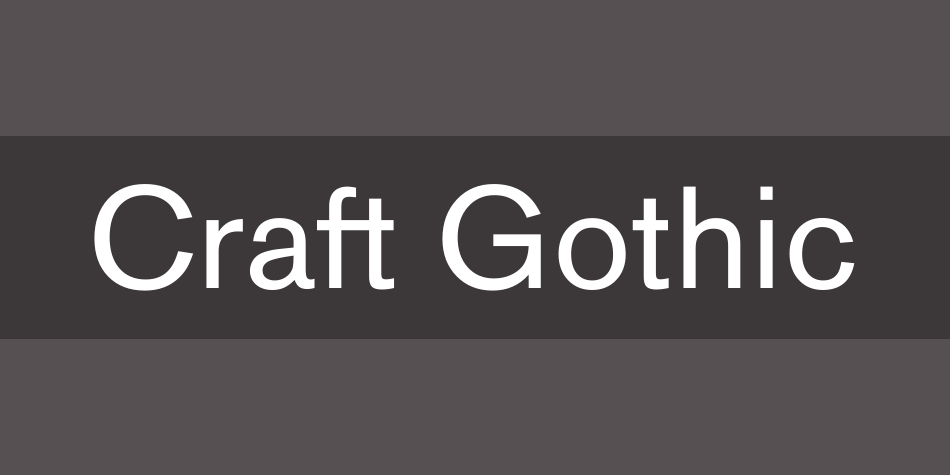 Пример шрифта Craft Gothic #1