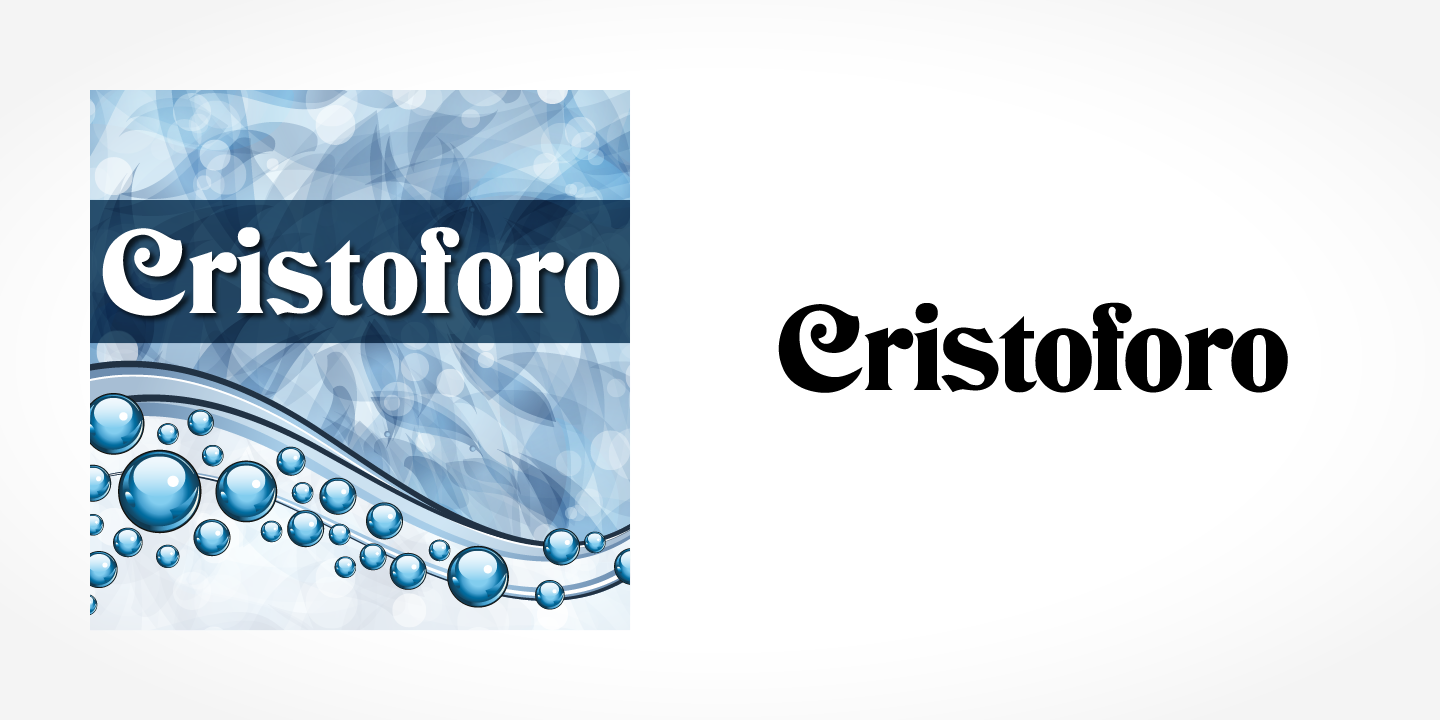 Пример шрифта Cristoforo #1