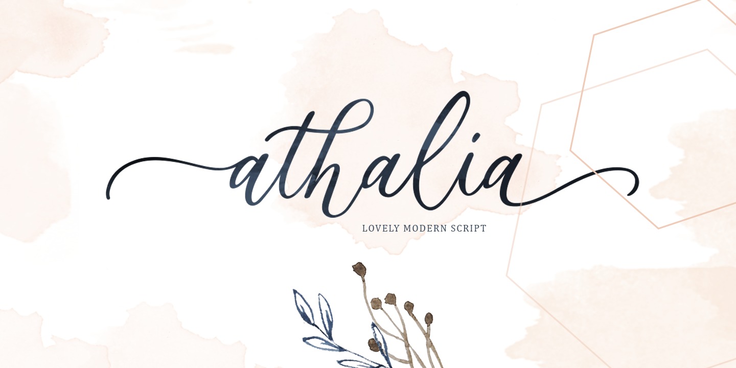 Пример шрифта Athalia Script #1