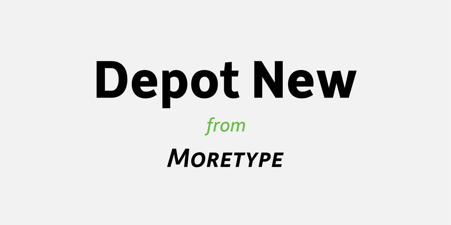 Пример шрифта Depot New #1