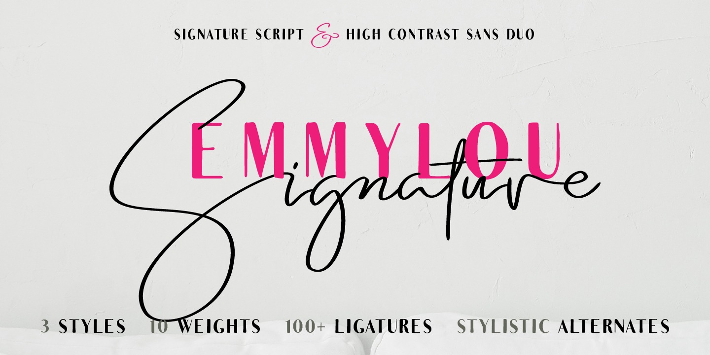 Пример шрифта Emmylou #1