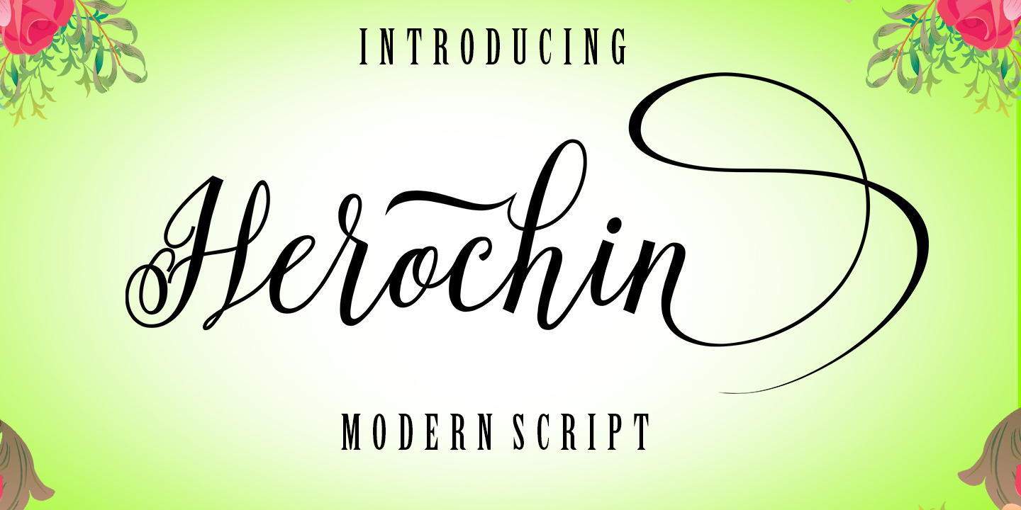 Пример шрифта Herochin #1
