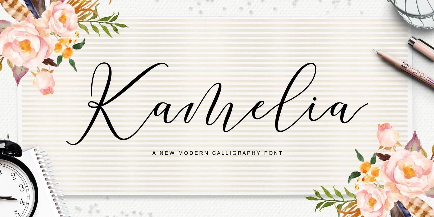 Пример шрифта Kamelia Script #1