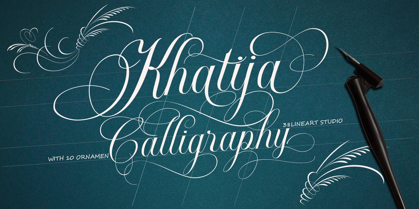 Пример шрифта Khatija Calligraphy #1
