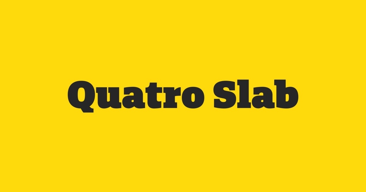 Пример шрифта Quatro Slab #1