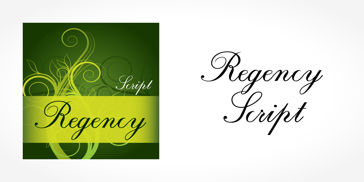 Пример шрифта Regency Script #1