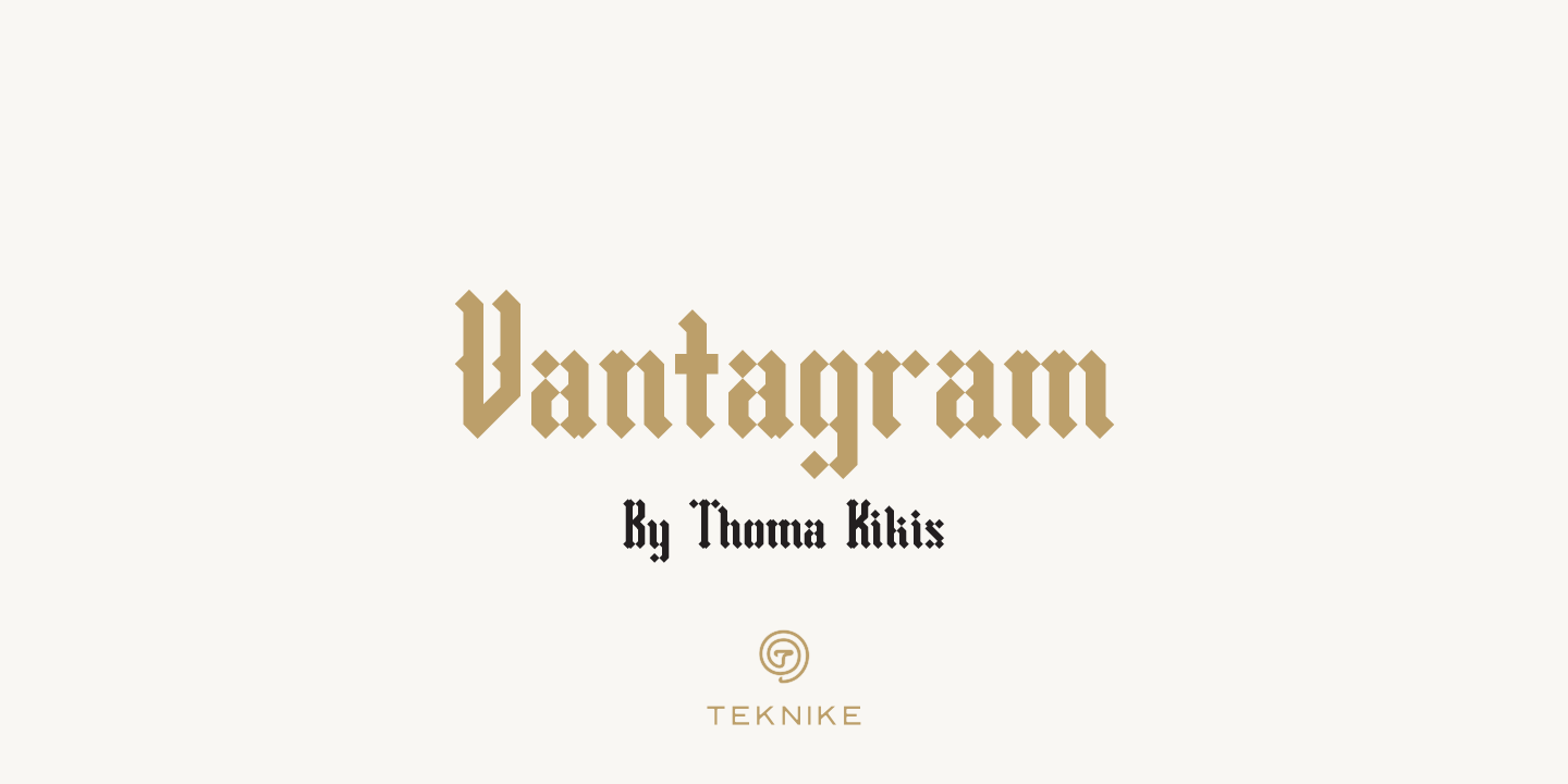 Пример шрифта Vantagram #1