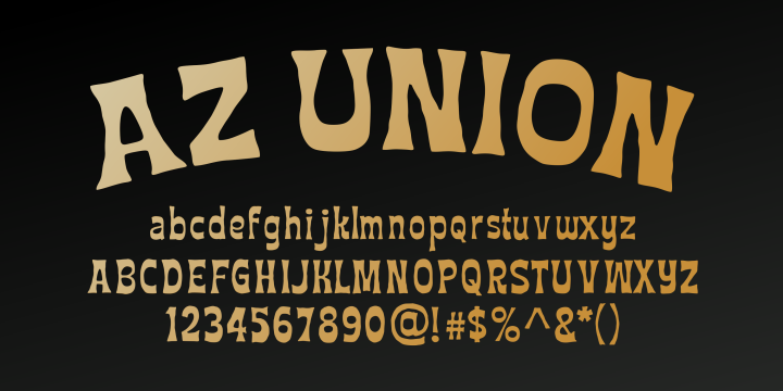 Пример шрифта AZ Union #1