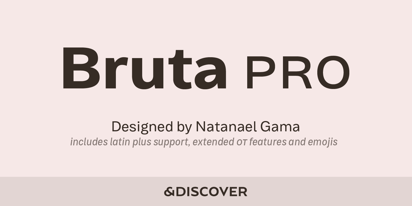 Пример шрифта Bruta Pro #1