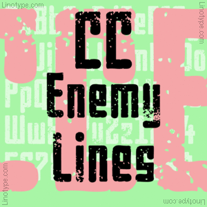 Пример шрифта Enemy Lines #1