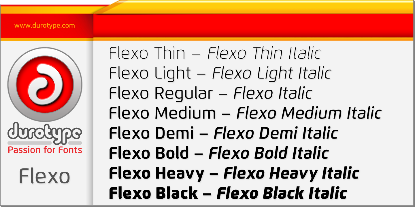 Пример шрифта Flexo #4
