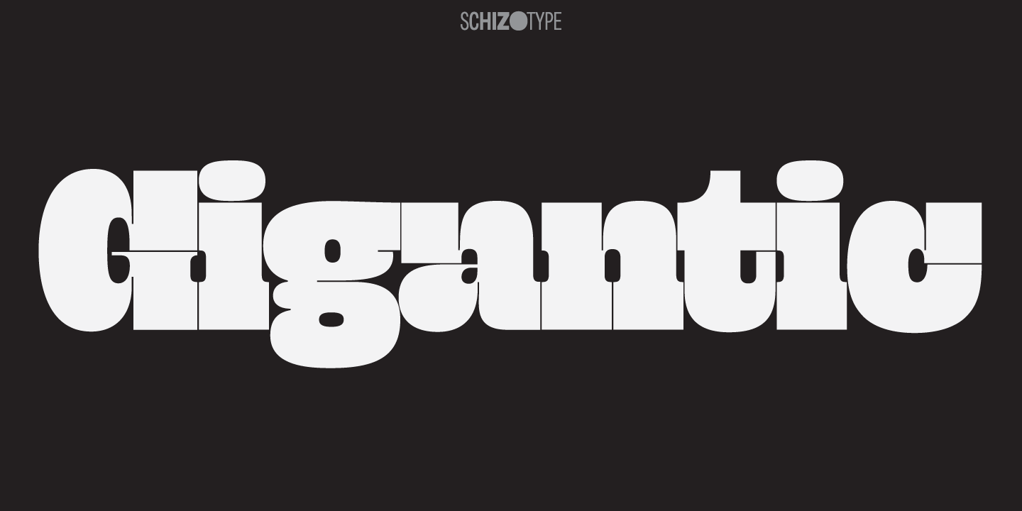 Пример шрифта Gigantic #1