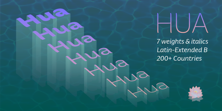 Пример шрифта Hua #1