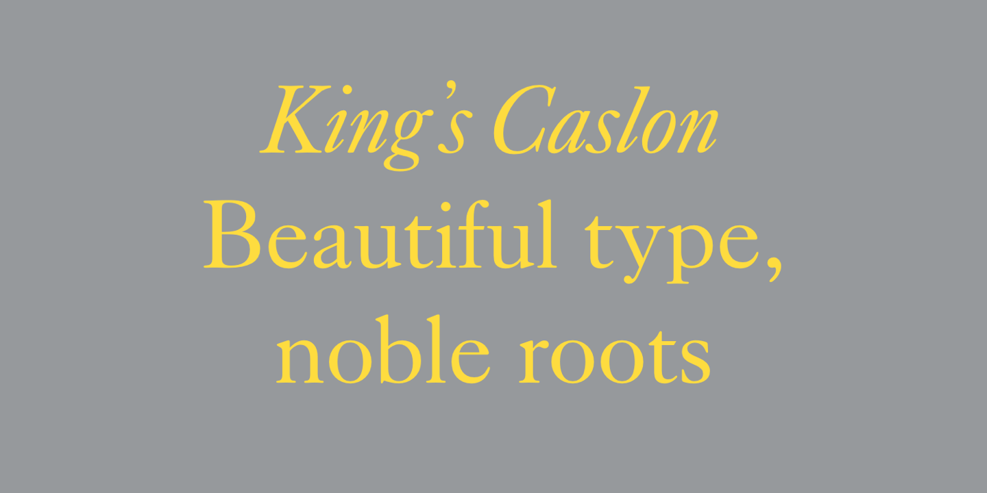 Пример шрифта Kings Caslon #1