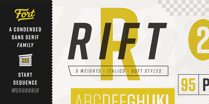 Пример шрифта Rift #1