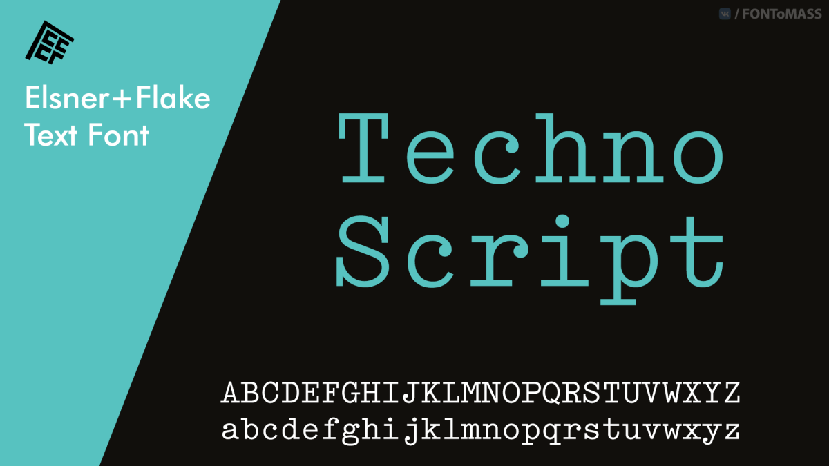 Пример шрифта Techno Script #1