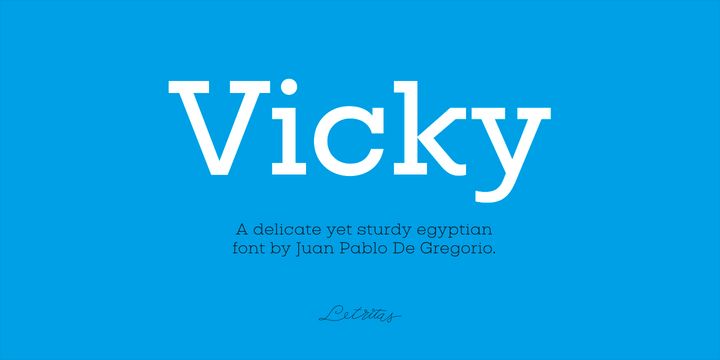 Пример шрифта Vicky #1