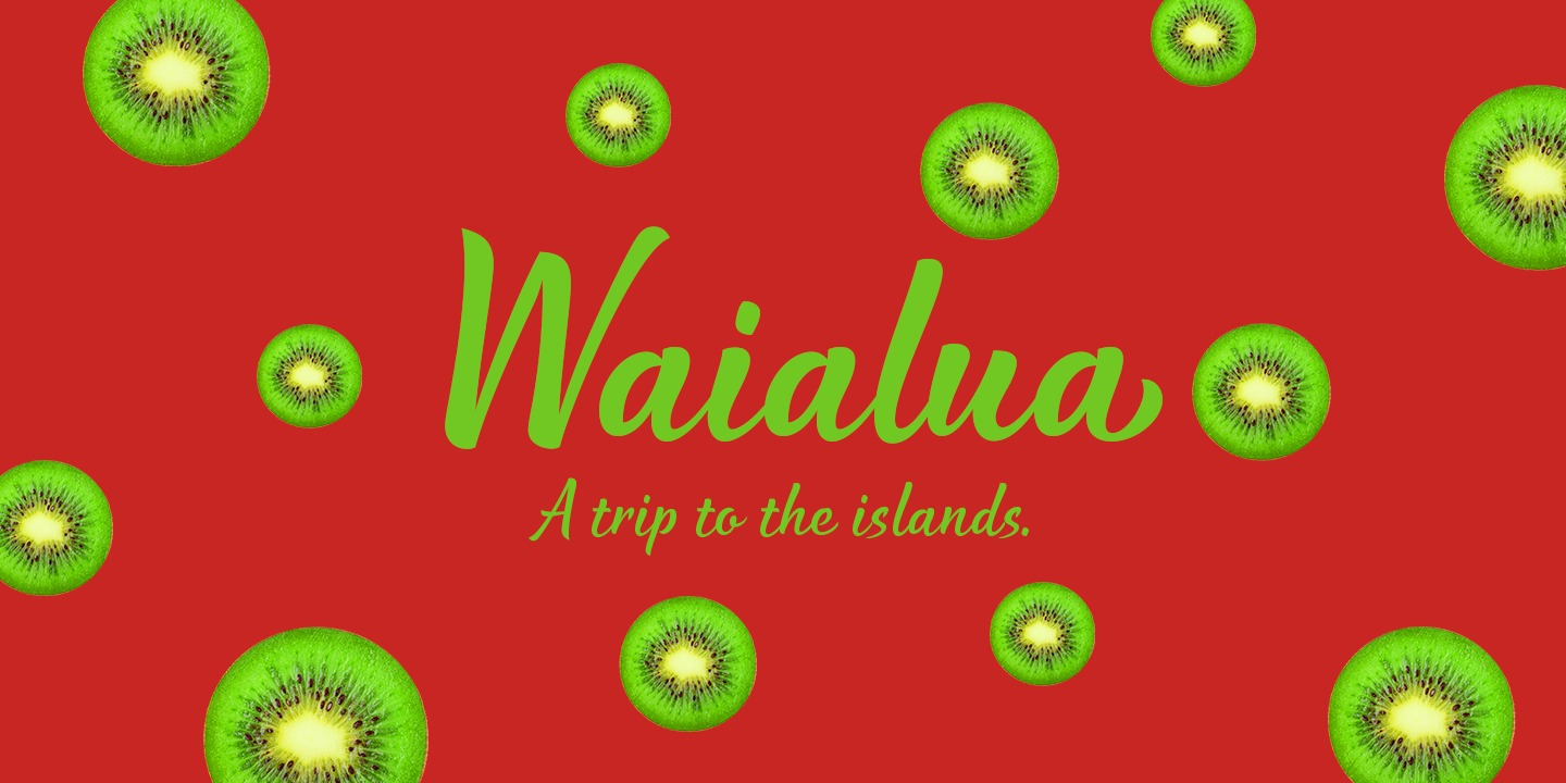 Пример шрифта Waialua #1