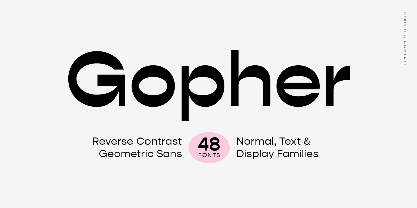 Пример шрифта Gopher Display #1