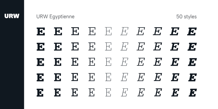 Пример шрифта Egyptienne URW Extra Narrow #3