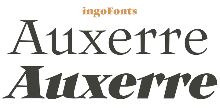 Пример шрифта Auxerre #4