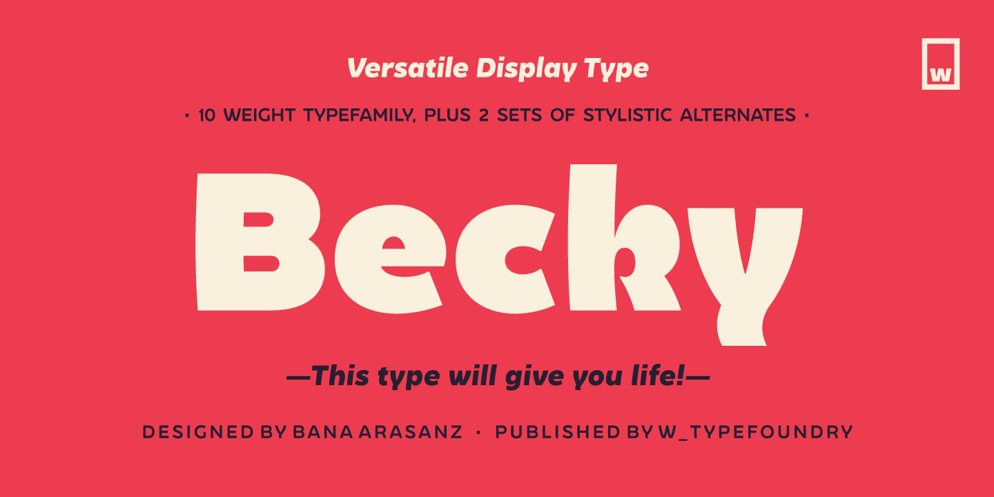 Пример шрифта Becky #1