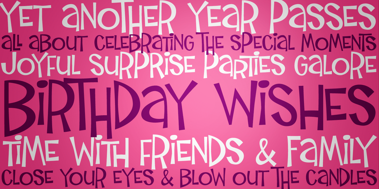 Пример шрифта Birthday Wish PB #1